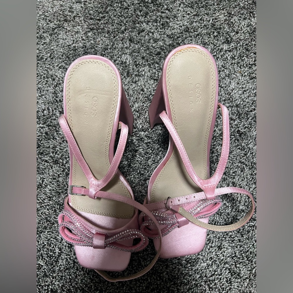 asos pink heels